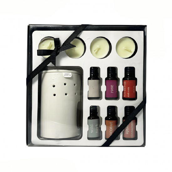 Incense Burner + Essential Oils + Candles Set